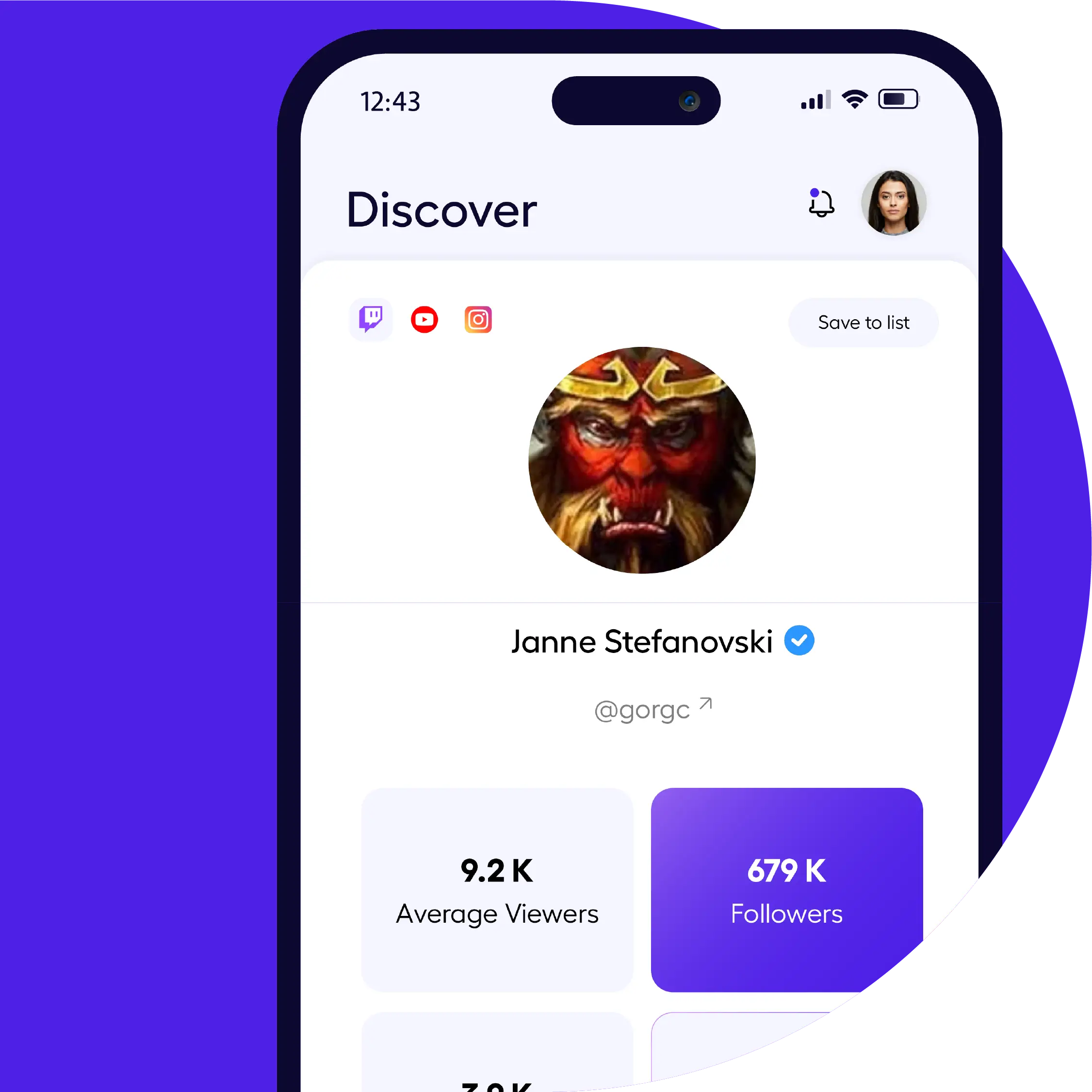 Discover new influencers in Poppiqs Platform and App