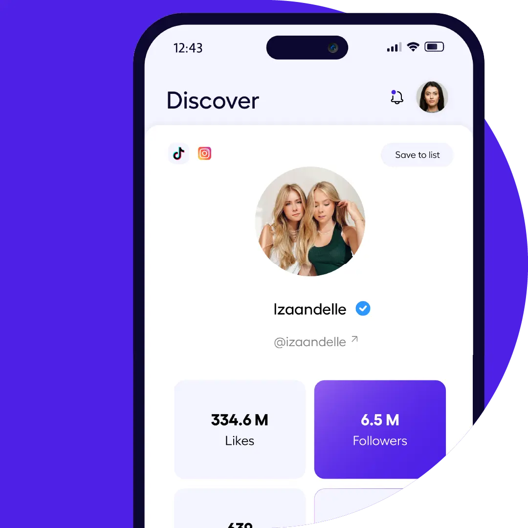 Discover new influencers in Poppiqs App